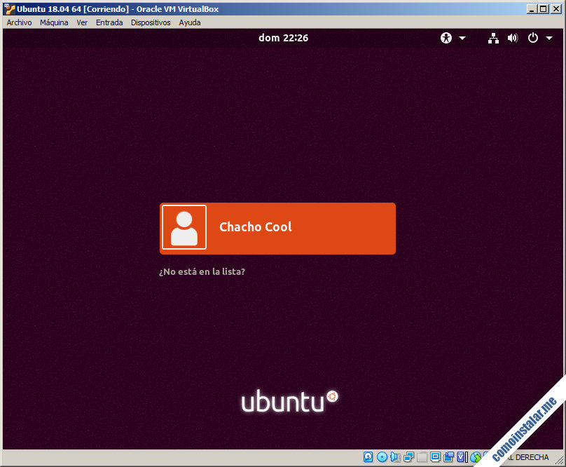 maquina virtual ubuntu 18.04 en virtualbox