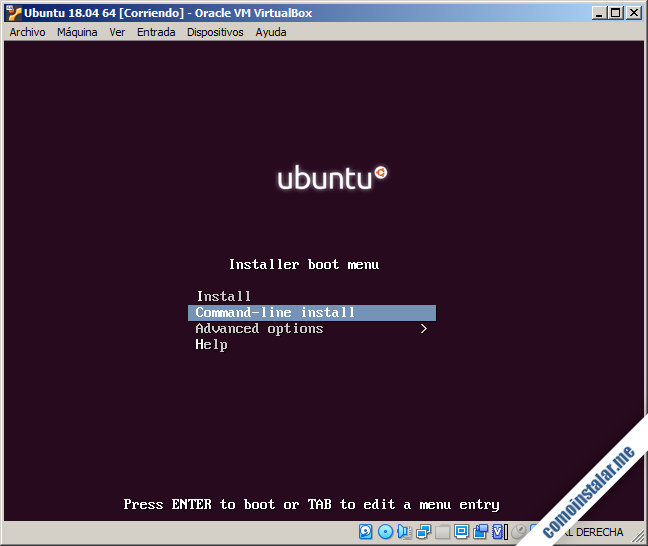 como instalar ubuntu 18.04 en virtualbox