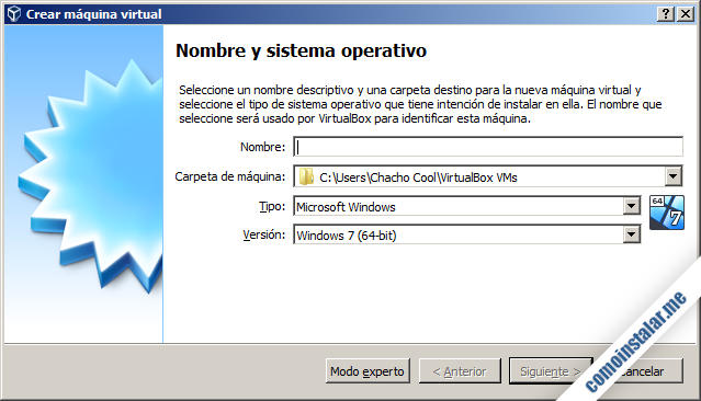 crear maquina virtual virtualbox 6