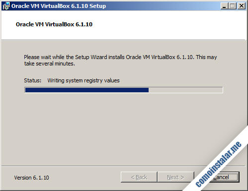 instalación de virtualbox en windows 7