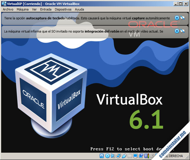 como iniciar una maquina virtual en VirtualBox