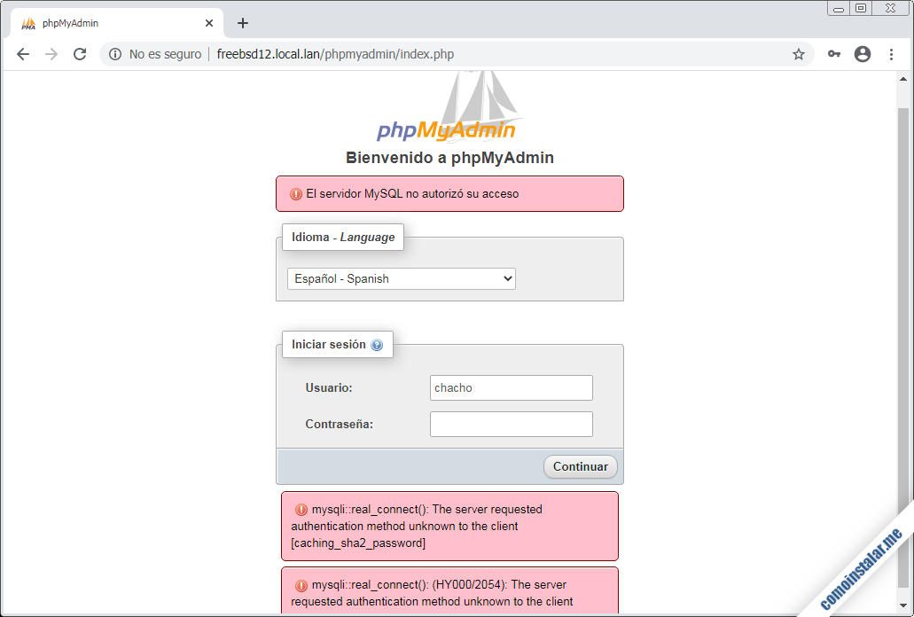 configurar phpmyadmin en freebsd 12