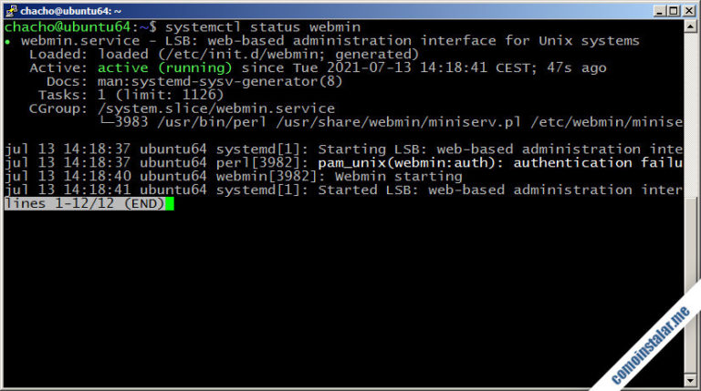 instalar webmin ubuntu