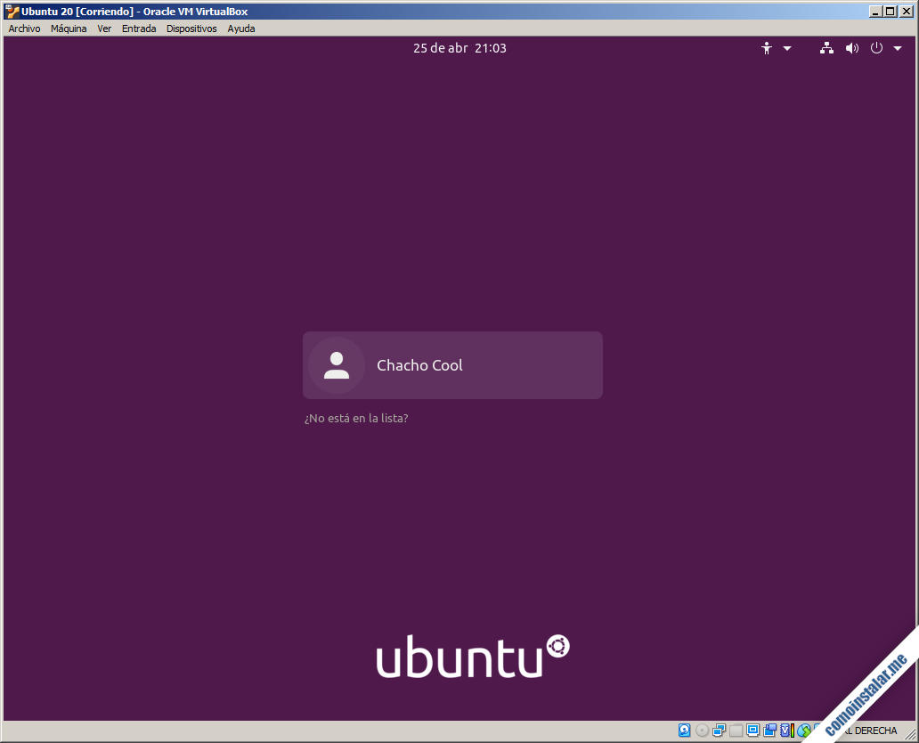 ubuntu 20.04 para virtualbox