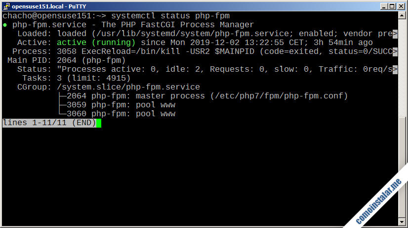 instalar php en opensuse leap 15.1