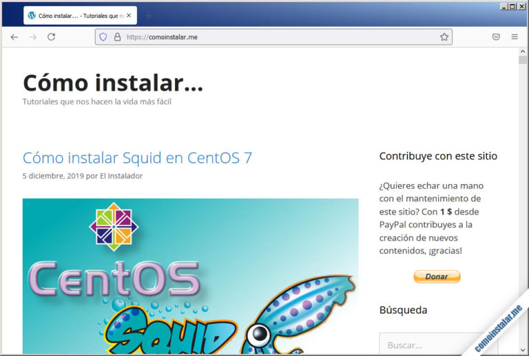 Настройка squid centos 8