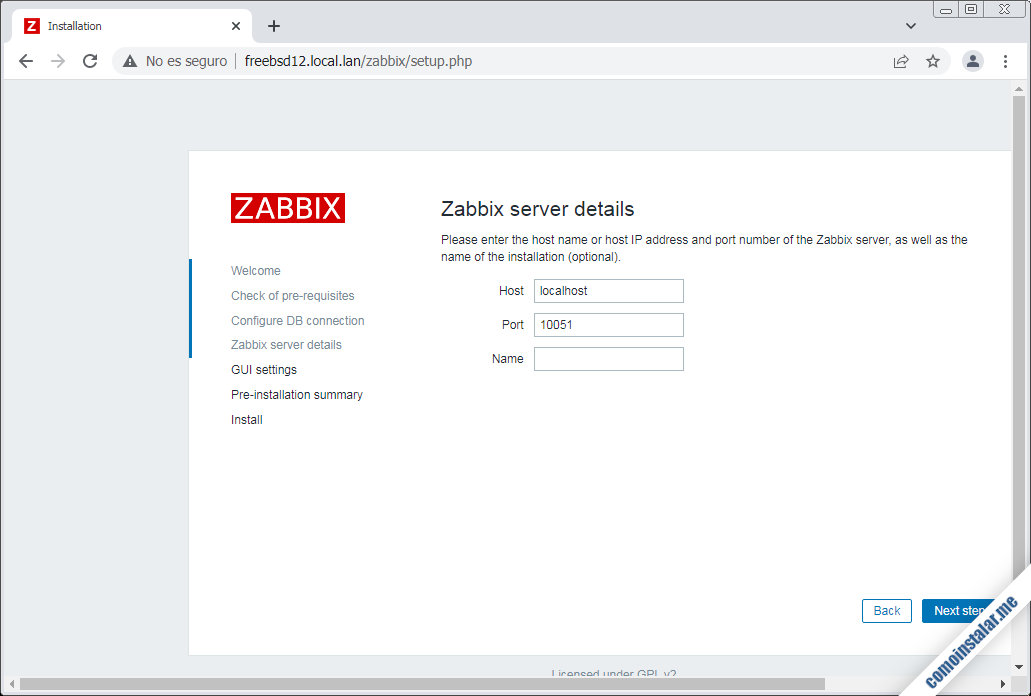 como instalar y configurar zabbix en freebsd 12