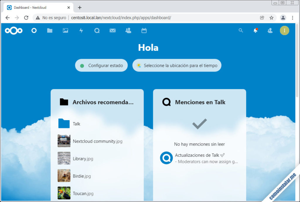 Установка и настройка nextcloud centos 8