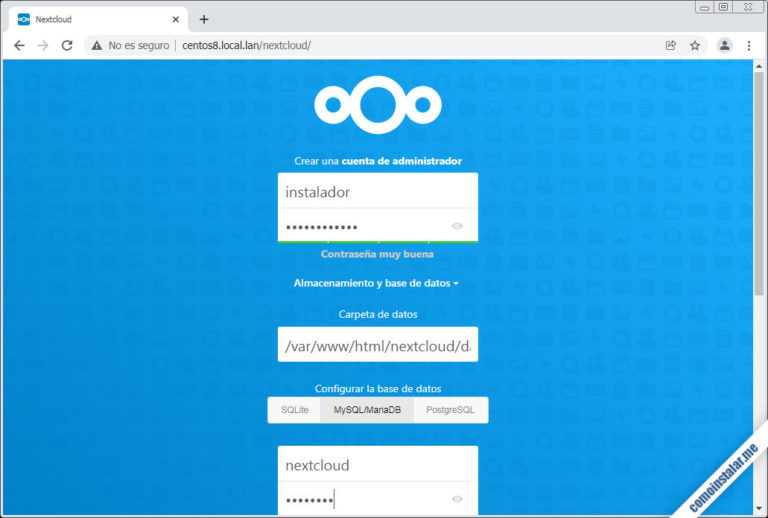 Установка и настройка nextcloud centos 8