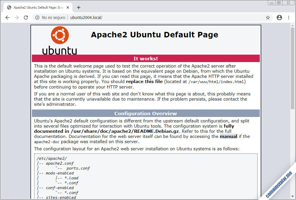 instalar apache en ubuntu 20.04 lts focal fossa