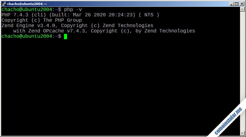 como instalar php en ubuntu 20.04 lts focal fossa