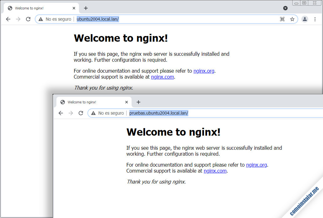 como instalar y configurar nginx en ubuntu 20.04 lts focal fossa