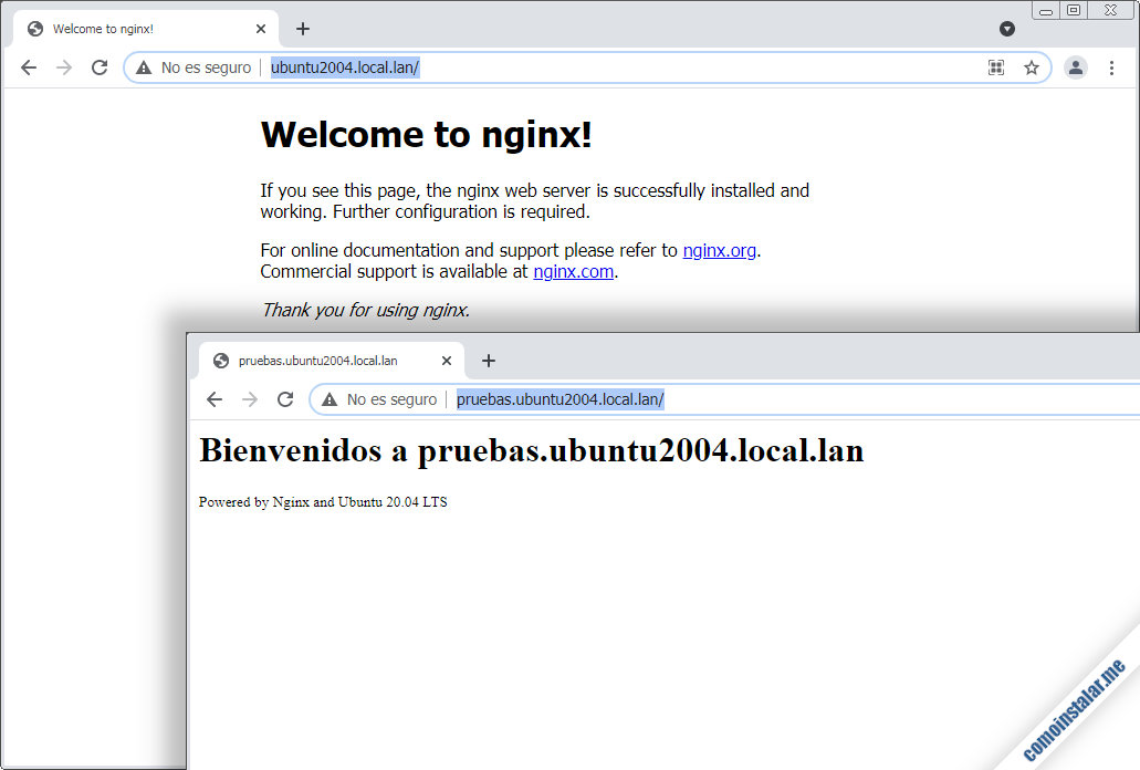 instalar y configurar nginx en ubuntu 20.04 lts focal fossa