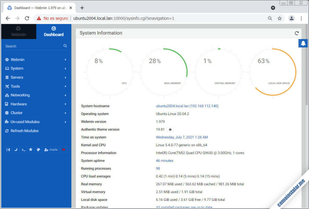 Cómo instalar Webmin en Ubuntu 20.04 ️ [2022] Paso a paso