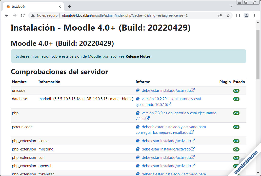 configurar ubuntu 18.04 para instalar moodle