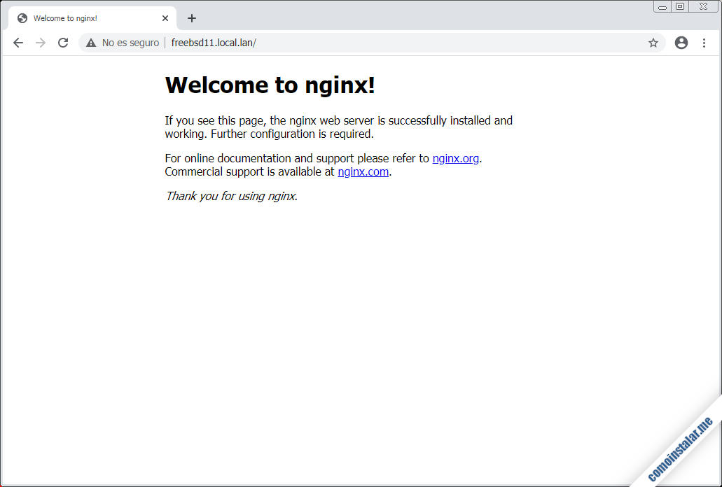 instalar nginx en freebsd 11