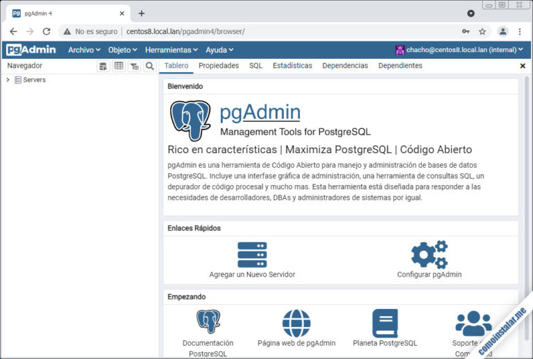 Pgadmin centos 7 установка настройка