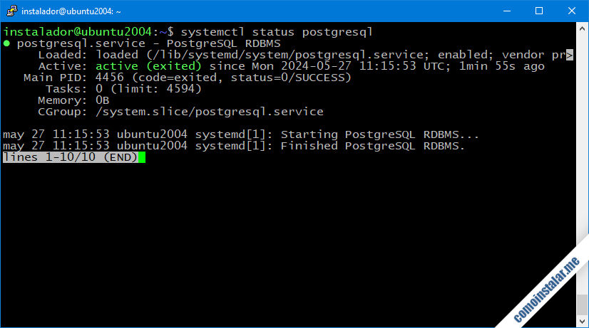 como instalar postgresql en ubuntu 20.04 lts focal fossa