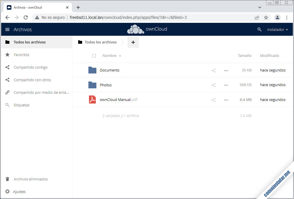 owncloud para freebsd 11