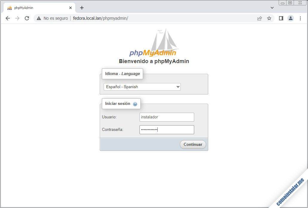 instalar y configurar phpmyadmin en fedora 35, 34 y 33