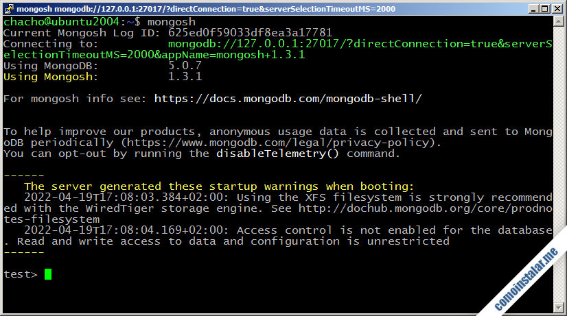 instalar mongodb en ubuntu 20.04 lts focal fossa