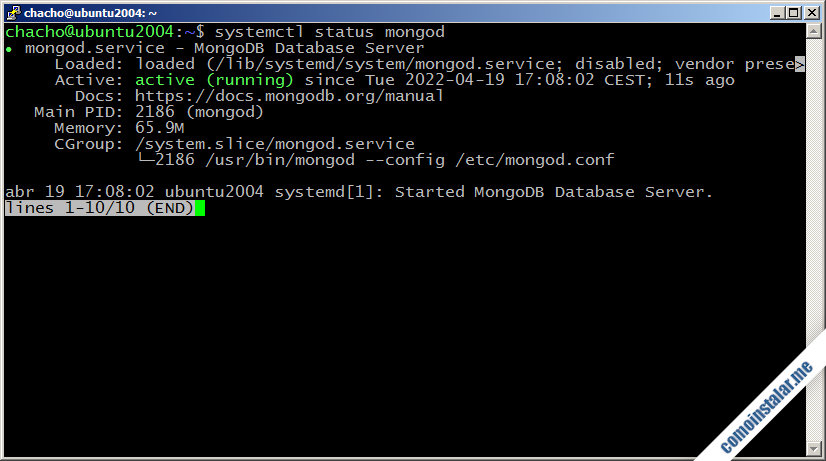 como instalar mongodb en ubuntu 20.04 lts focal fossa