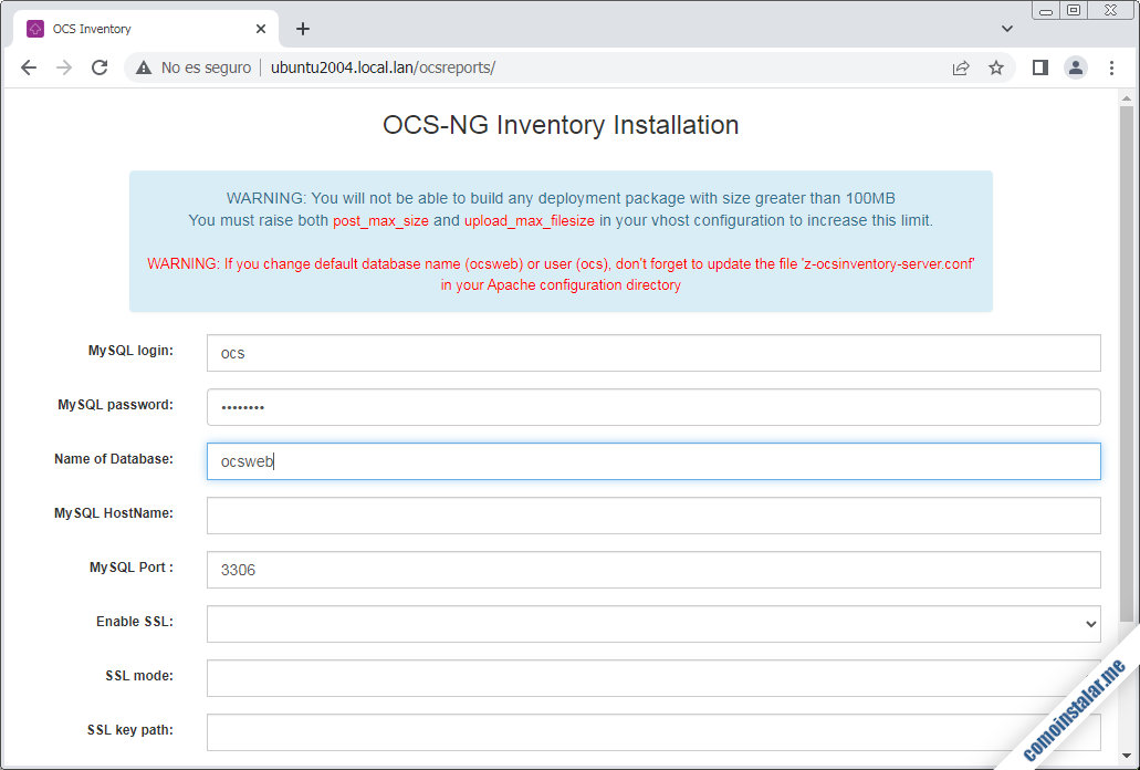 como instalar ocs inventory ng server en ubuntu 20.04 lts focal fossa