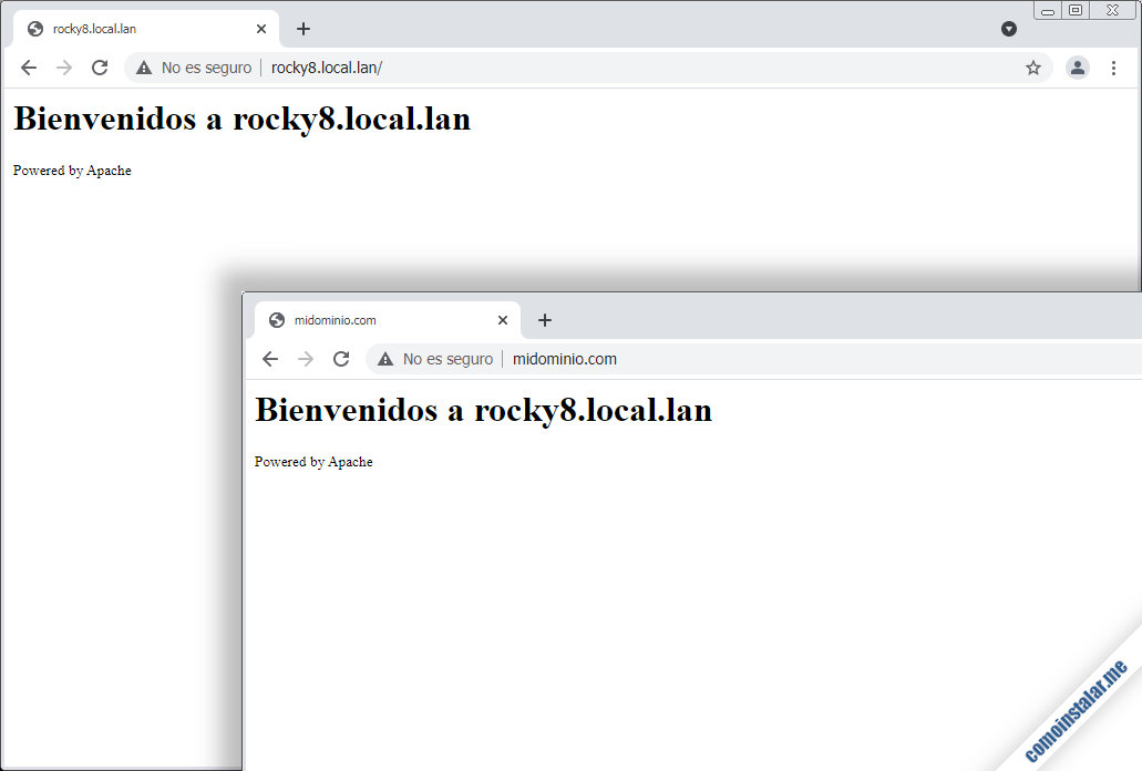 configuracion de apache en rocky linux 8
