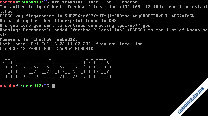 como instalar ssh en freebsd 13