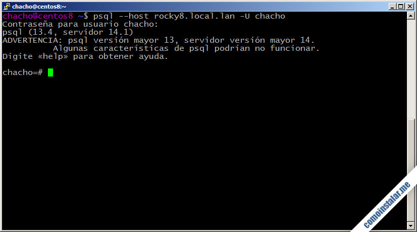 instalacion y configuracion de postgresql en rocky linux 8