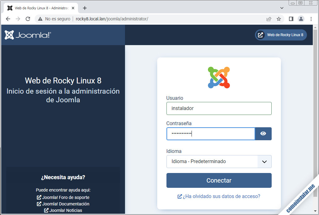 Joomla en Rocky Linux 8