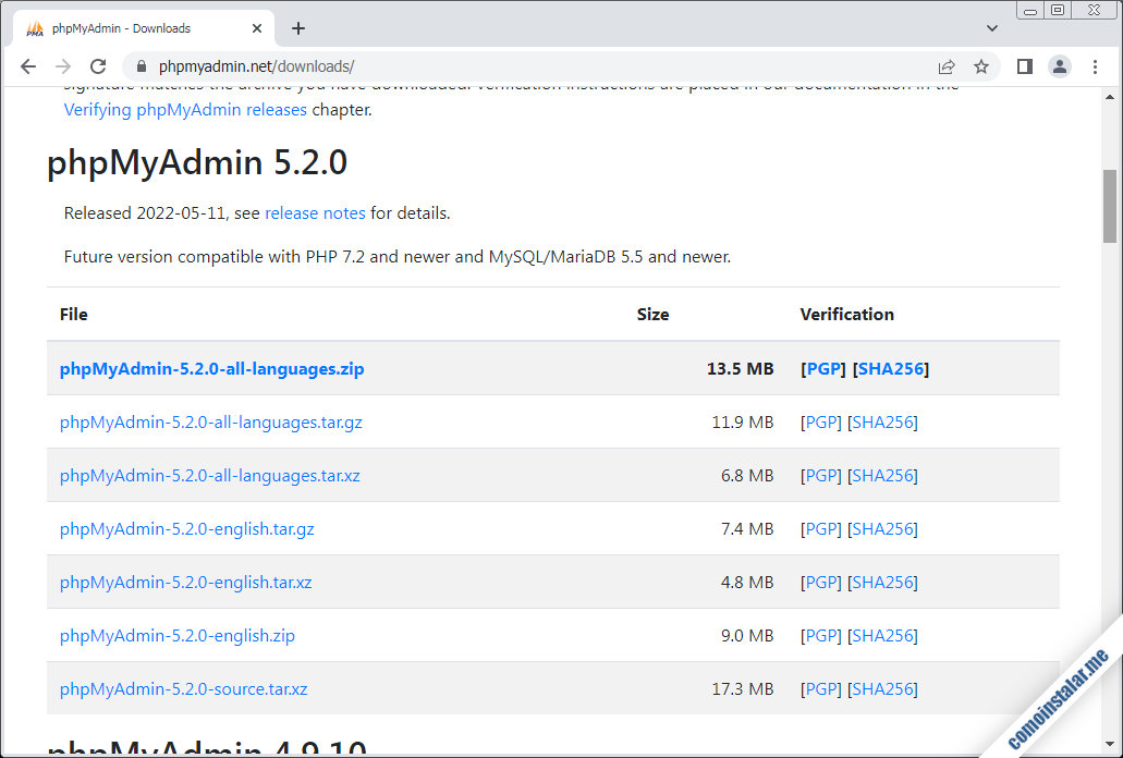 como descargar phpmyadmin para ubuntu 20.04 lts focal fossa