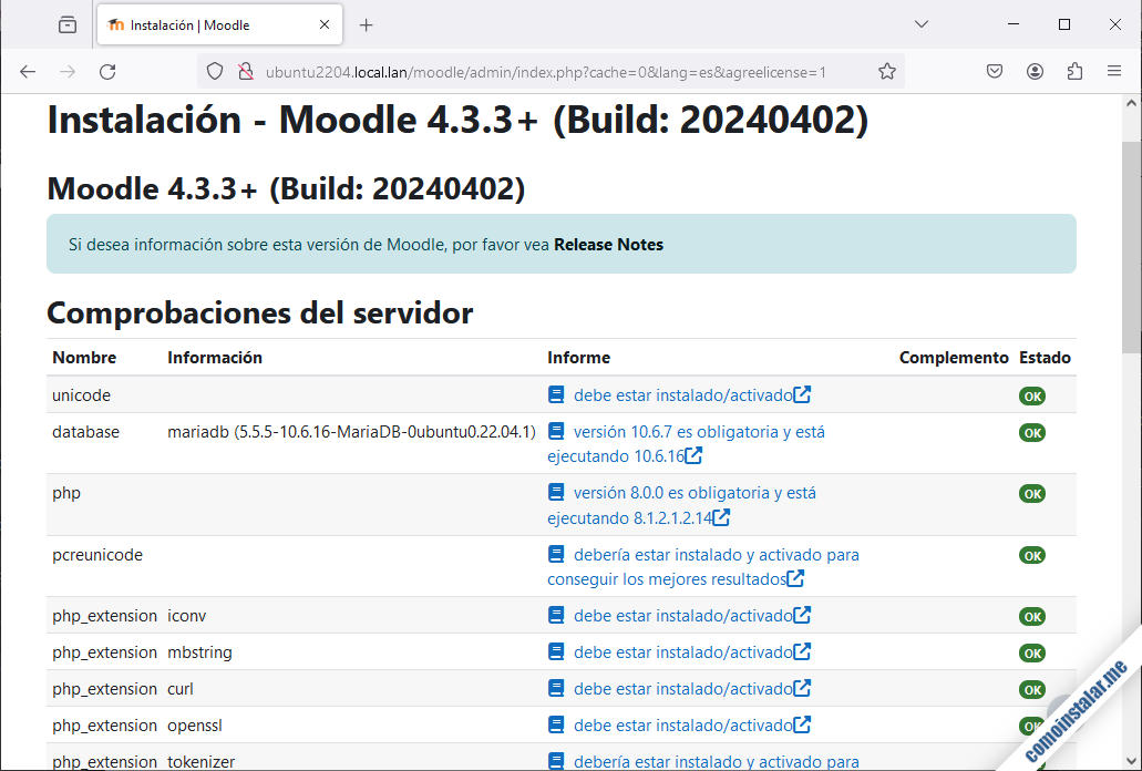 configurar ubuntu 22.04 lts para instalar moodle