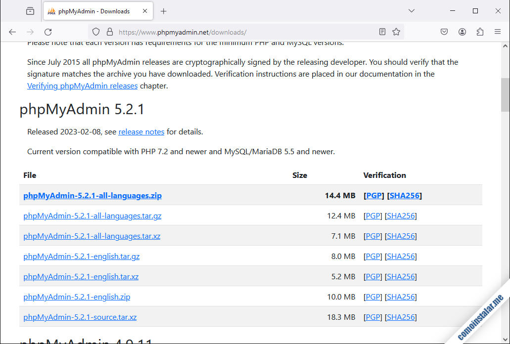 como descargar phpmyadmin para ubuntu 22.04 lts jammy jellyfish