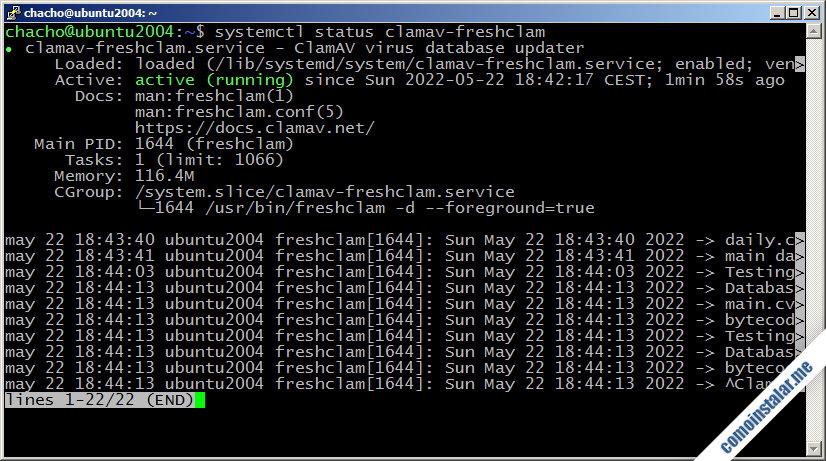 como instalar el antivirus clamav en ubuntu 20.04 lts focal fossa