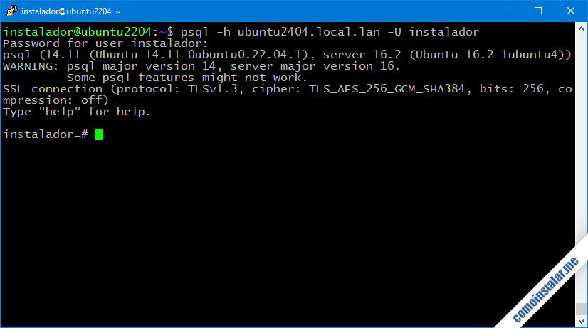 como configurar postgresql en ubuntu 24.04 lts noble numbat