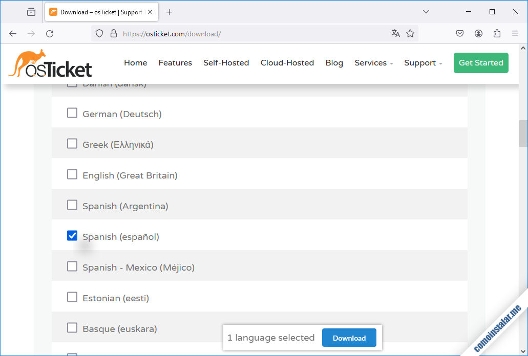 como descargar osticket en español para ubuntu 24.04 lts noble numbat