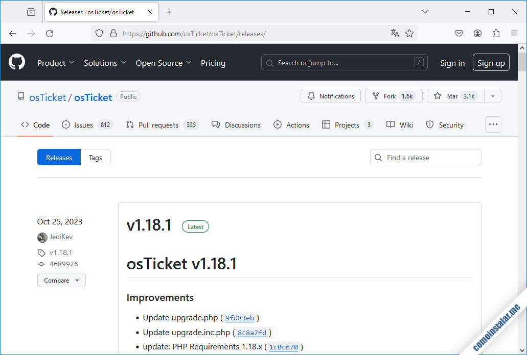 como descargar osticket para ubuntu 24.04 lts noble numbat