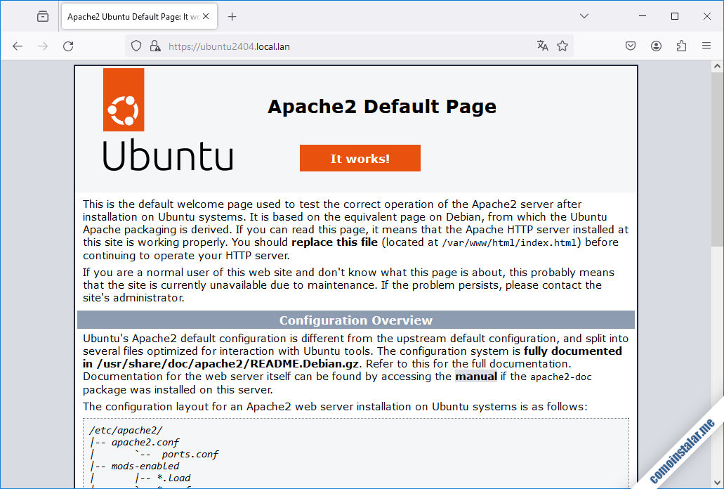 seguridad ssl sobre https para apache en ubuntu 24.04 lts noble numbat