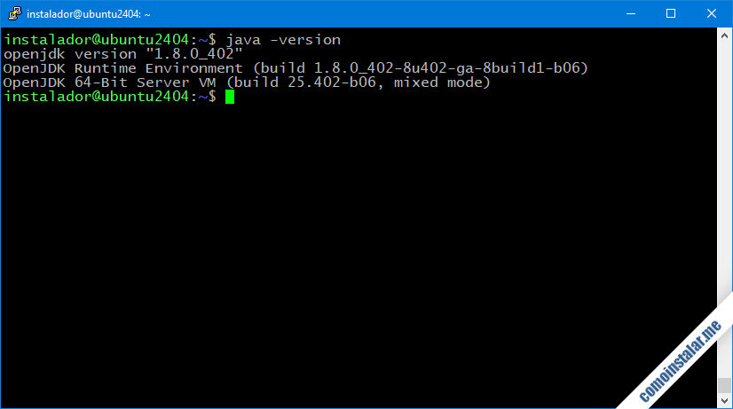 instalar java 8 en ubuntu 24.04 lts noble numbat