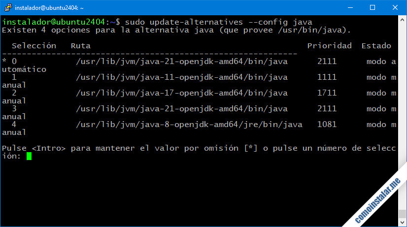 como configurar java en ubuntu 24.04 lts noble numbat