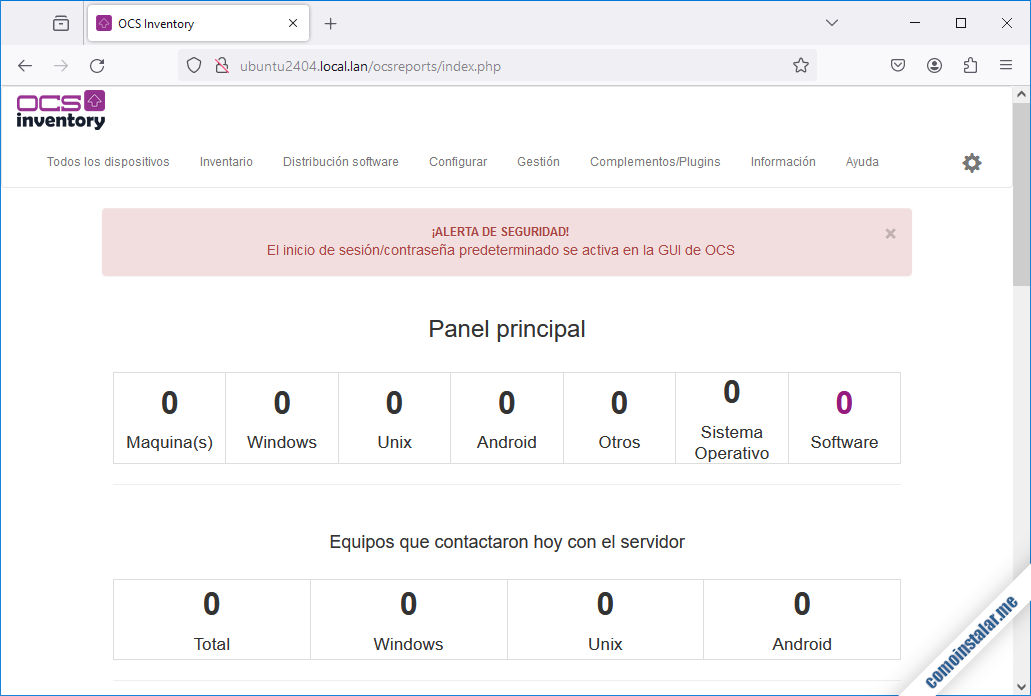 ocs inventory ng server en ubuntu 24.04 lts noble numbat