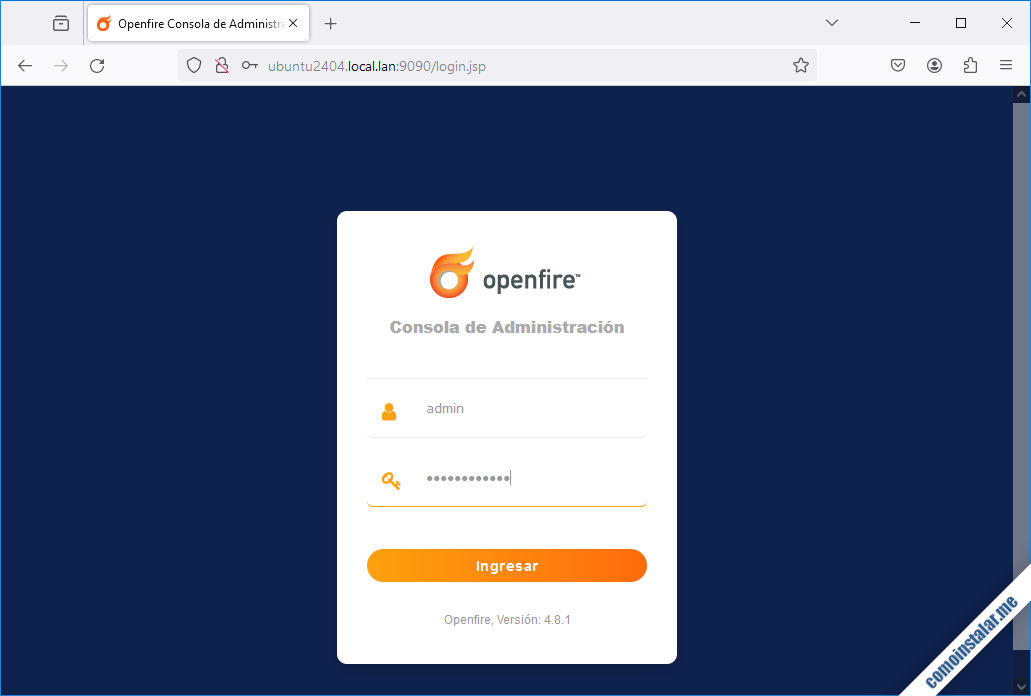 openfire en ubuntu 24.04 lts noble numbat