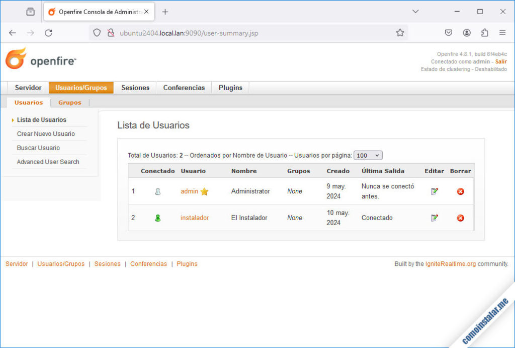 Cómo instalar Openfire en Ubuntu 24.04 ️ [2024] Paso a paso