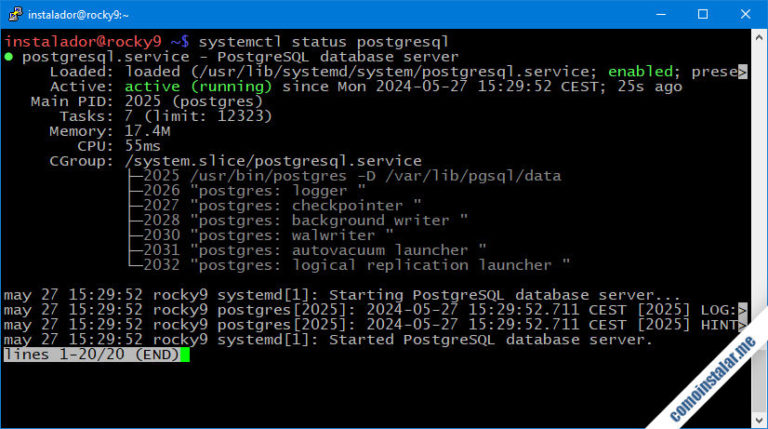 Cómo instalar PostgreSQL en Rocky Linux 9 ️ [2024]