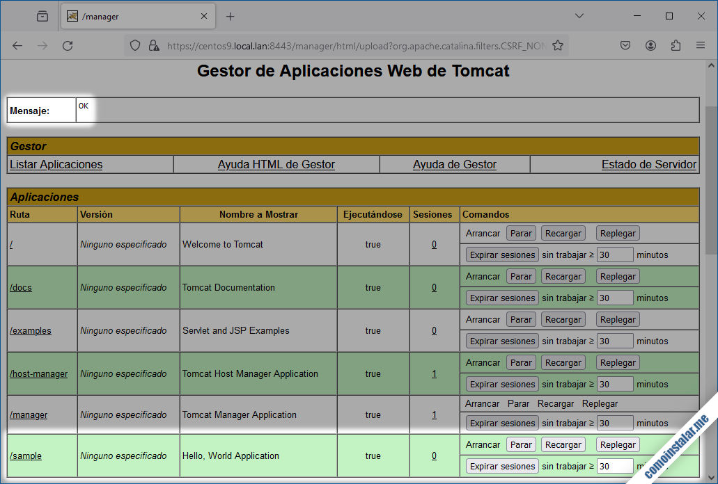 instalar tomcat 9 en centos 9