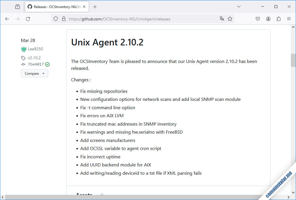 como descargar ocs inventory ng agent para ubuntu 24.04 lts noble numbat