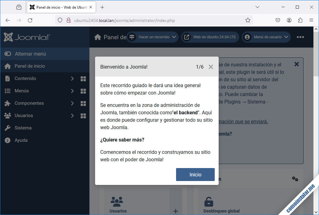 joomla sobre ubuntu 24.04 lts noble numbat