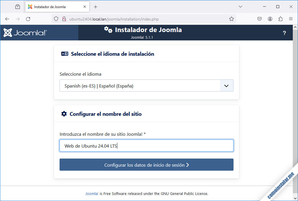 como instalar joomla en ubuntu 24.04 lts noble numbat